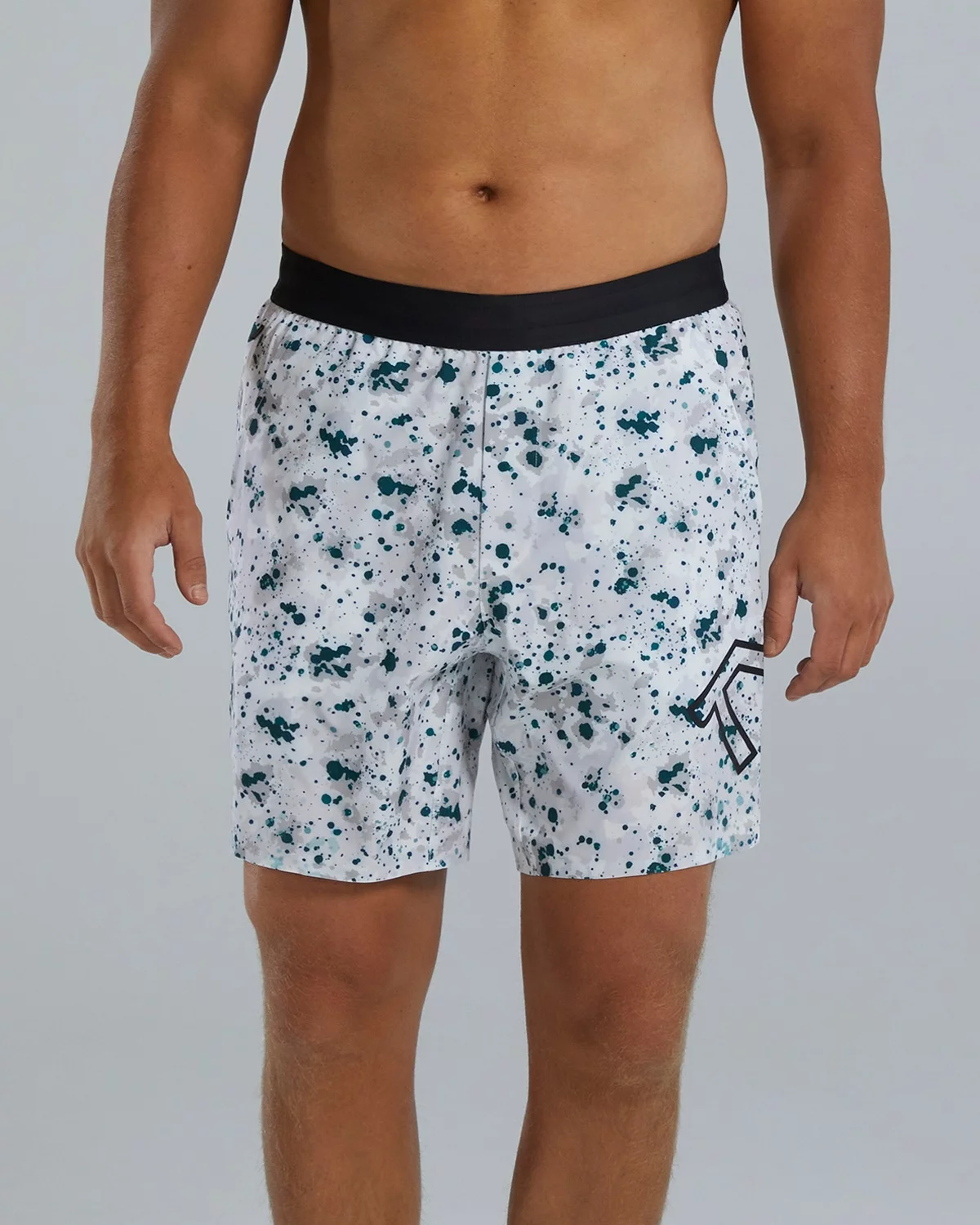 TYR Hydrosphere™ Men's Lined 7" Unbroken Big Logo Shorts - Fleck 3 TYR Hydrosphere™ Men's Lined 7" Unbroken Big Logo Shorts - Fleck