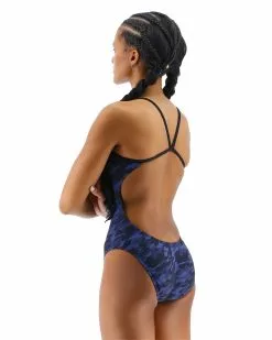 TYR Durafast Elite® Women's Cutoutfit Swimsuit - Midnight Camo -TYR Sales CMCM7A 401 alt03