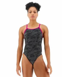 TYR Durafast Elite® Women's Diamond Controlfit Swimsuit - Blackout Camo -TYR Sales DFBC7A 001 alt06