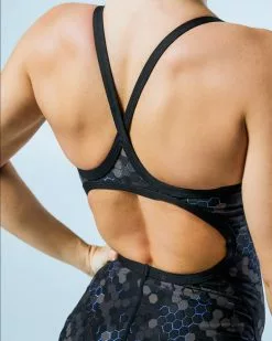 TYR Durafast Elite® Women's Diamond Controlfit Swimsuit - Carbon Hex -TYR Sales DFCHX7A 001 alt08