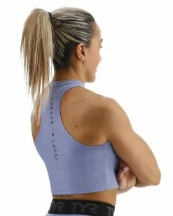 TYR Base Kinetic™ Women's Cropped High Neck Tank - Solid -TYR Sales FGCHTS3A 986 alt05