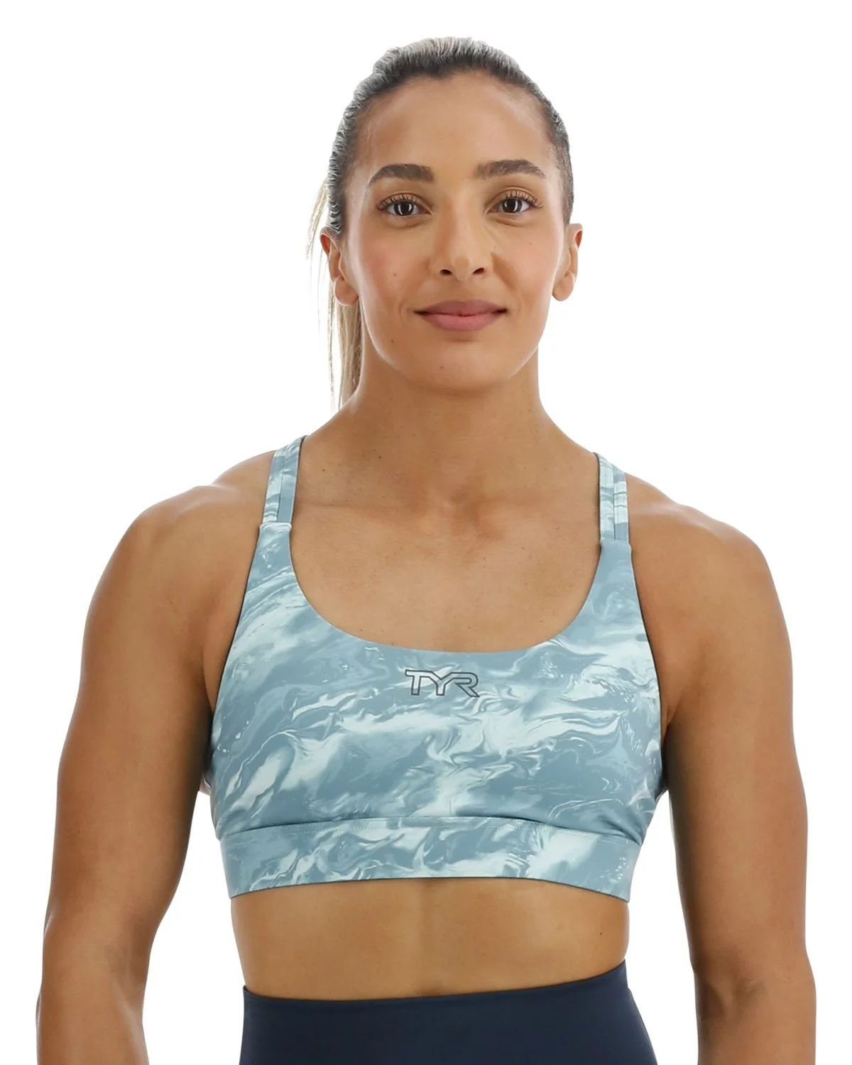 TYR Base Kinetic™ Women's Dual Strap Sports Bra - Aqueous 3 TYR Base Kinetic™ Women's Dual Strap Sports Bra - Aqueous
