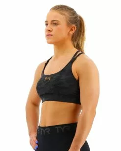 TYR Base Kinetic™ Women's Dual Strap Sports Bra - Blackout Camo