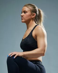 TYR Base Kinetic™ Women's Dual Strap Sports Bra - Blackout Camo -TYR Sales FGDSBC3A 001 alt07