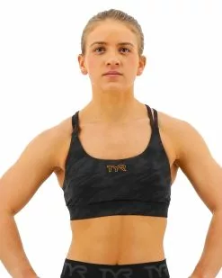 TYR Base Kinetic™ Women's Dual Strap Sports Bra - Blackout Camo -TYR Sales FGDSBC3A 001 main01 1