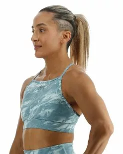 TYR Base Kinetic™ Women's High Neck Sports Bra - Aqueous -TYR Sales FGHAQ3A 988 alt03