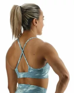 TYR Base Kinetic™ Women's High Neck Sports Bra - Aqueous -TYR Sales FGHAQ3A 988 alt05