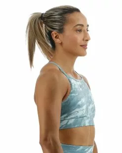 TYR Base Kinetic™ Women's High Neck Sports Bra - Aqueous -TYR Sales FGHAQ3A 988 alt06