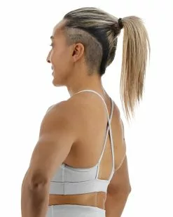 TYR Base Kinetic™ Women's High Neck Big Logo Sports Bra - Heather -TYR Sales FGHSHL3A 254 alt04