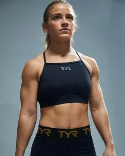 TYR Base Kinetic™ Women's High Neck Sports Bra - Solid -TYR Sales FGHSO3A 001 alt07