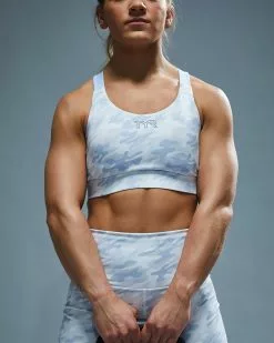 TYR Base Kinetic™ Women's Crossback Sports Bra - Whiteout Camo -TYR Sales FGPWC3A 100 alt07