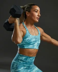 TYR Base Kinetic™ Women's Racerback Sports Bra - Aqueous -TYR Sales FGRAQ3A 988 alt08