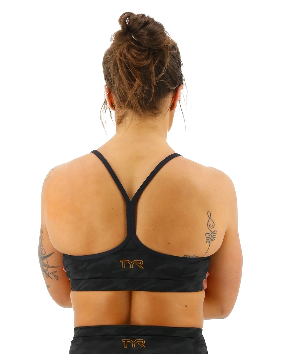 TYR Base Kinetic™ Women's V-Neck Sports Bra - Blackout Camo 4 TYR Base Kinetic™ Women's V-Neck Sports Bra - Blackout Camo - Image 2