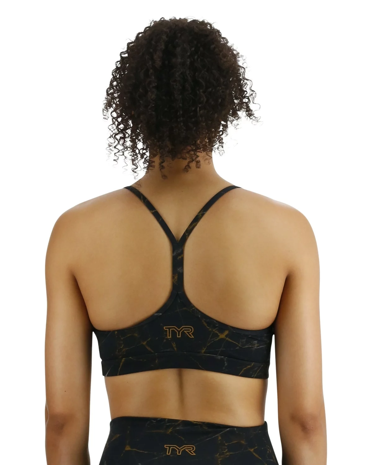 TYR Base Kinetic™ Women's V-Neck Sports Bra - Goldstone 4 TYR Base Kinetic™ Women's V-Neck Sports Bra - Goldstone - Image 2