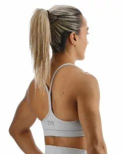 TYR Base Kinetic™ Women's V-Neck Sports Bra - Heather -TYR Sales FGVSH3A 254 alt05