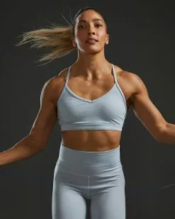 TYR Base Kinetic™ Women's V-Neck Sports Bra - Heather -TYR Sales FGVSH3A 254 alt07