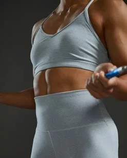 TYR Base Kinetic™ Women's V-Neck Sports Bra - Heather -TYR Sales FGVSH3A 254 alt08