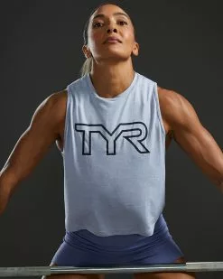 TYR ClimaDry™ Women's Cropped Tech Tank - Solid / Heather 19 TYR ClimaDry™ Women's Cropped Tech Tank - Solid / Heather -TYR Sales FPCTSO3A 987 alt07