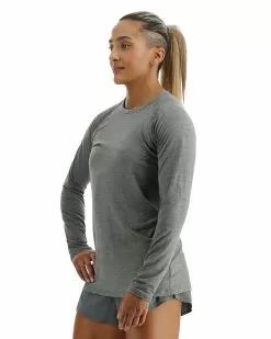 TYR ClimaDry™ Women's Raglan Long Sleeve Tee - Solid / Heather -TYR Sales FPTLRS3A 966 alt03