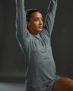 TYR ClimaDry™ Women's Raglan Long Sleeve Tee - Solid / Heather -TYR Sales FPTLRS3A 966 alt07