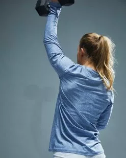 TYR Airtec™ Women's Long Sleeve Tee - Solid -TYR Sales FPTLSO3A 929 alt10