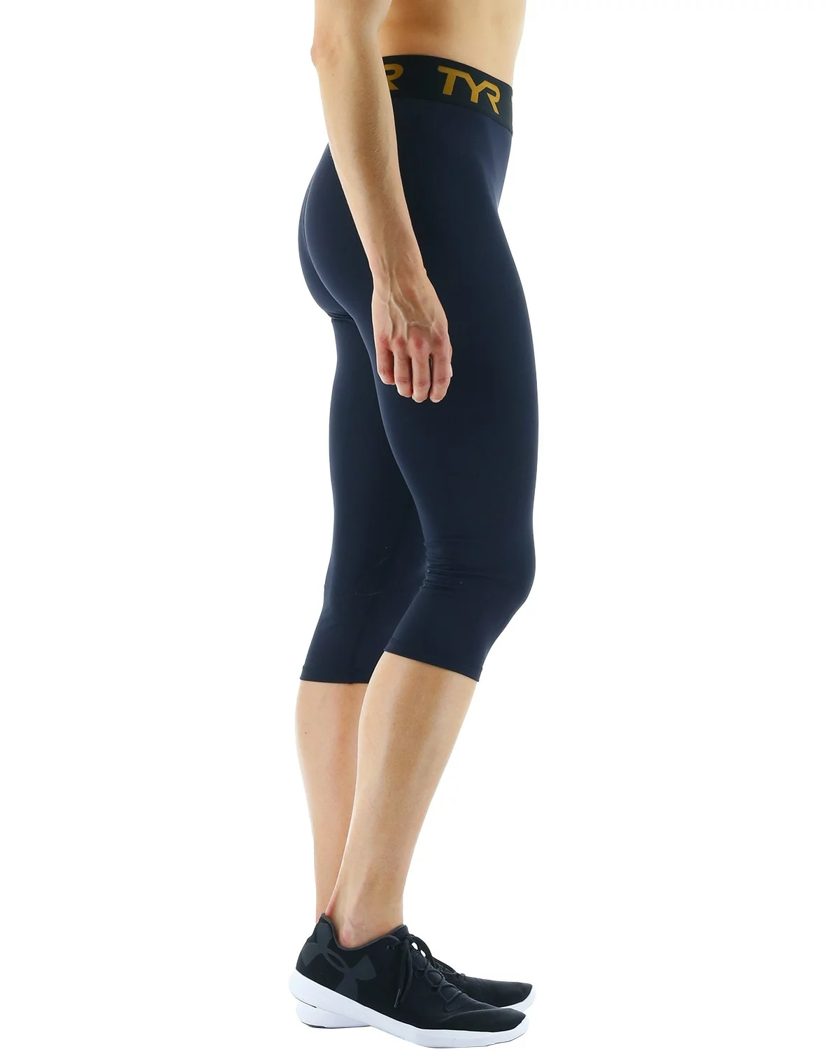 TYR Base Kinetic™ Women's Mid-Rise Logo Leggings - Solid 7 TYR Base Kinetic™ Women's Mid-Rise Logo Leggings - Solid - Image 5