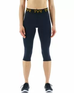 TYR Base Kinetic™ Women's Mid-Rise Logo Leggings - Solid
