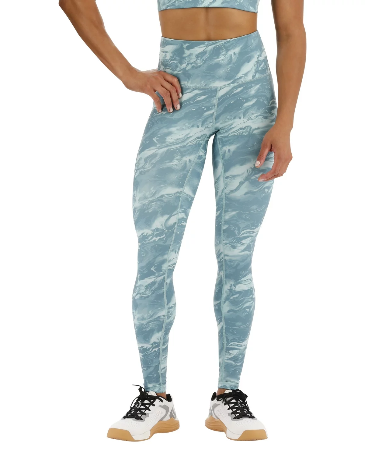 TYR Base Kinetic™ Women's High-Rise Full Length Leggings - Aqueous 3 TYR Base Kinetic™ Women's High-Rise Full Length Leggings - Aqueous