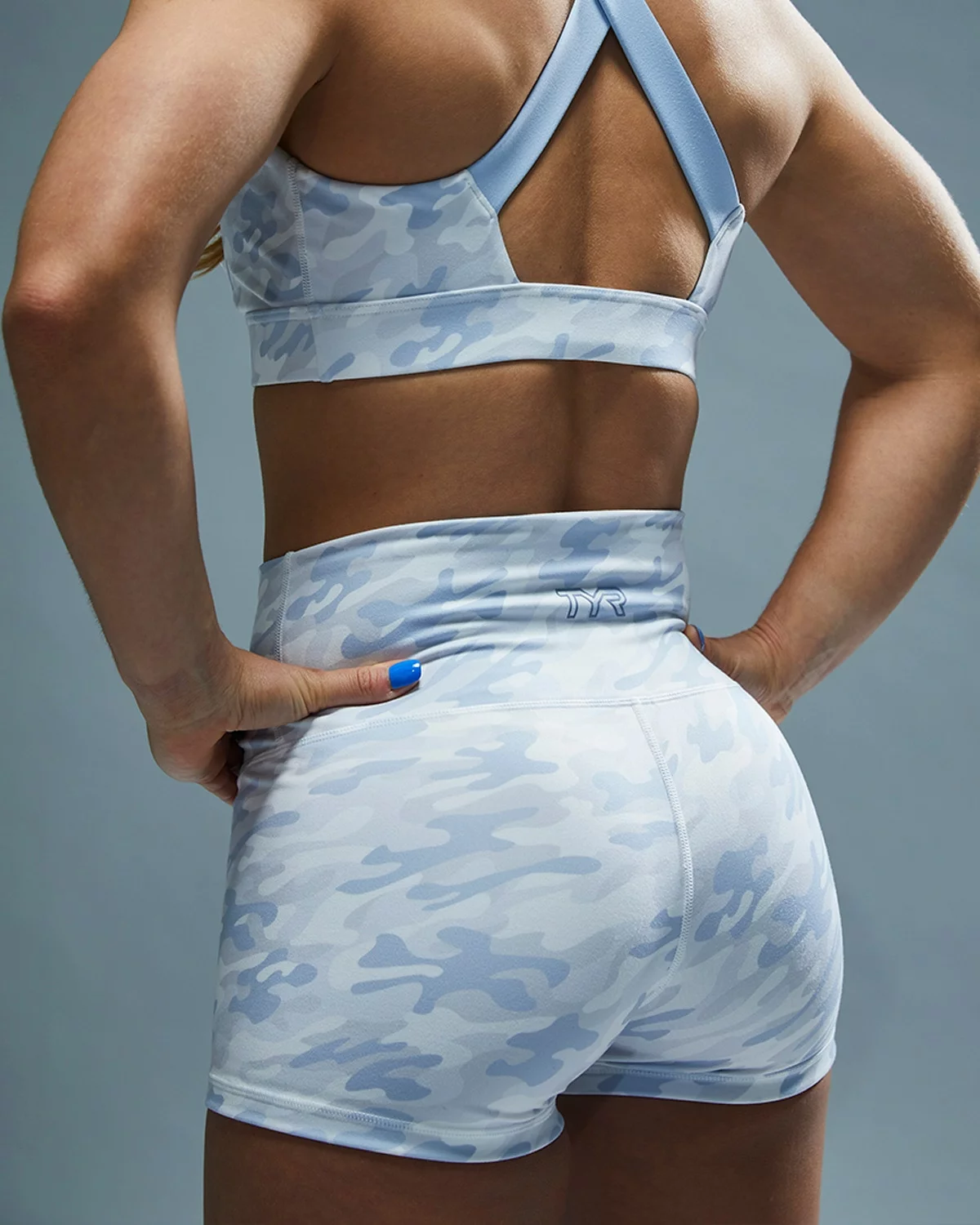 TYR Base Kinetic™ Women's High-Rise 2" Short - Whiteout Camo 11 TYR Base Kinetic™ Women's High-Rise 2" Short - Whiteout Camo - Image 9