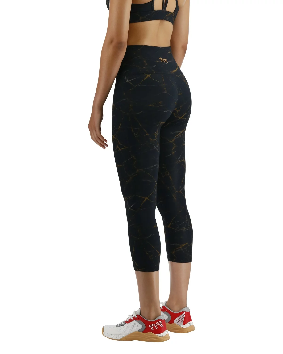 TYR Base Kinetic™ Women's High-Rise 3/4 Leggings - Goldstone 6 TYR Base Kinetic™ Women's High-Rise 3/4 Leggings - Goldstone - Image 4