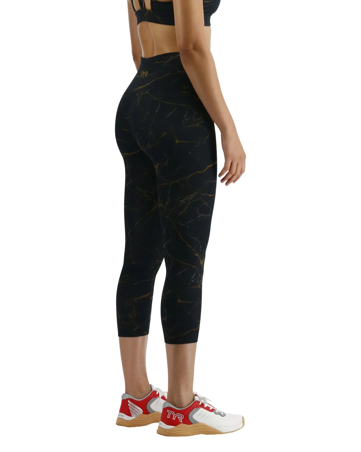 TYR Base Kinetic™ Women's High-Rise 3/4 Leggings - Goldstone 7 TYR Base Kinetic™ Women's High-Rise 3/4 Leggings - Goldstone - Image 5