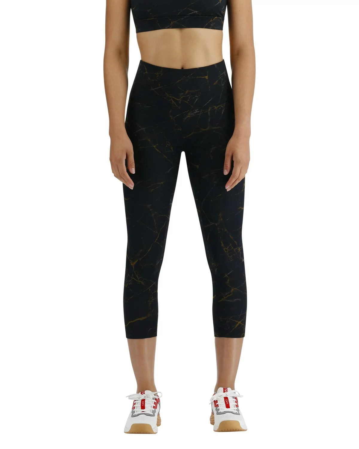 TYR Base Kinetic™ Women's High-Rise 3/4 Leggings - Goldstone 3 TYR Base Kinetic™ Women's High-Rise 3/4 Leggings - Goldstone
