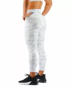 TYR Base Kinetic™ Women's High-Rise 3/4 Leggings - Whiteout Camo -TYR Sales FTTMRW3A 100 alt03