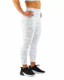 TYR Base Kinetic™ Women's High-Rise 3/4 Leggings - Whiteout Camo -TYR Sales FTTMRW3A 100 alt06