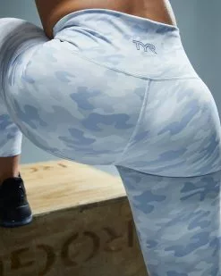 TYR Base Kinetic™ Women's High-Rise 3/4 Leggings - Whiteout Camo -TYR Sales FTTMRW3A 100 alt10