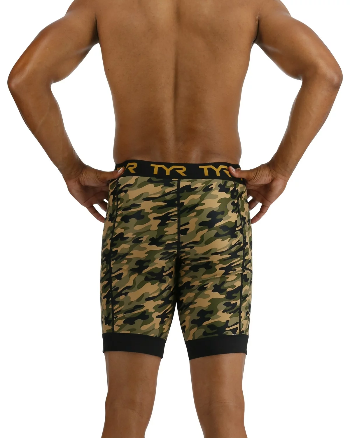 TYR Men's Compression Shorts - Terra Camo 4 TYR Men's Compression Shorts - Terra Camo - Image 2