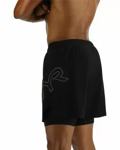 TYR Hydrosphere™ Men's Lined 6" Momentum Big Logo Shorts - Solid -TYR Sales MMSLSL3A 001 alt03