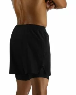 TYR Hydrosphere™ Men's Lined 6" Momentum Big Logo Shorts - Solid -TYR Sales MMSLSL3A 001 alt05