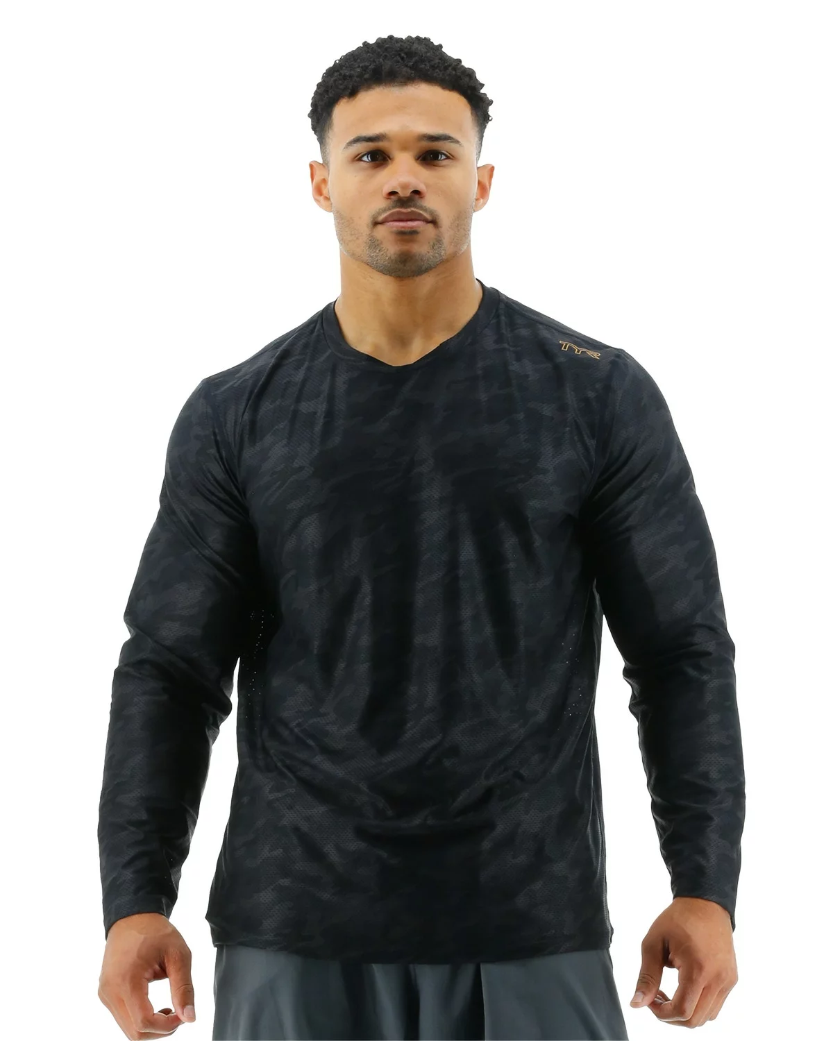 TYR Airtec™ Men's Long Sleeve Tee - Blackout Camo 3 TYR Airtec™ Men's Long Sleeve Tee - Blackout Camo