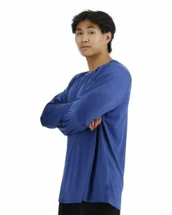 TYR ClimaDry™ Men's Raglan Long Sleeve Tech Tee - Solid / Heather -TYR Sales MPTLRS3A 981 alt03