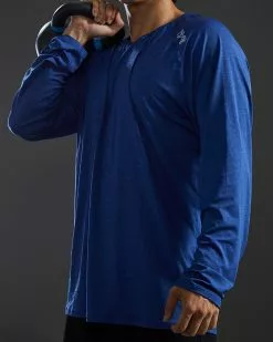 TYR ClimaDry™ Men's Raglan Long Sleeve Tech Tee - Solid / Heather -TYR Sales MPTLRS3A 981 alt07