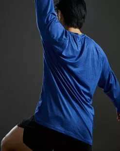 TYR ClimaDry™ Men's Raglan Long Sleeve Tech Tee - Solid / Heather -TYR Sales MPTLRS3A 981 alt10