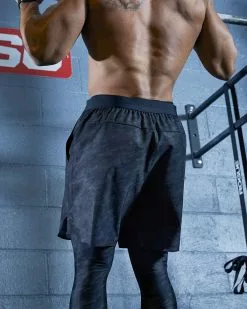 TYR Hydrosphere™ Men's Unlined 9" Unbroken Shorts - Blackout Camo -TYR Sales MUSNUB3A 001 alt08