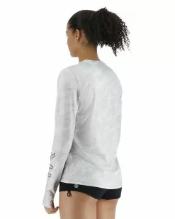TYR SunDefense™ Women's Vented Long Sleeve Crew Shirt - Camohex -TYR Sales PLSCAX7A 990 alt04