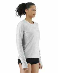 TYR SunDefense™ Women's Vented Long Sleeve Crew Shirt - Camohex -TYR Sales PLSCAX7A 990 alt06