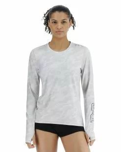 TYR SunDefense™ Women's Vented Long Sleeve Crew Shirt - Camohex