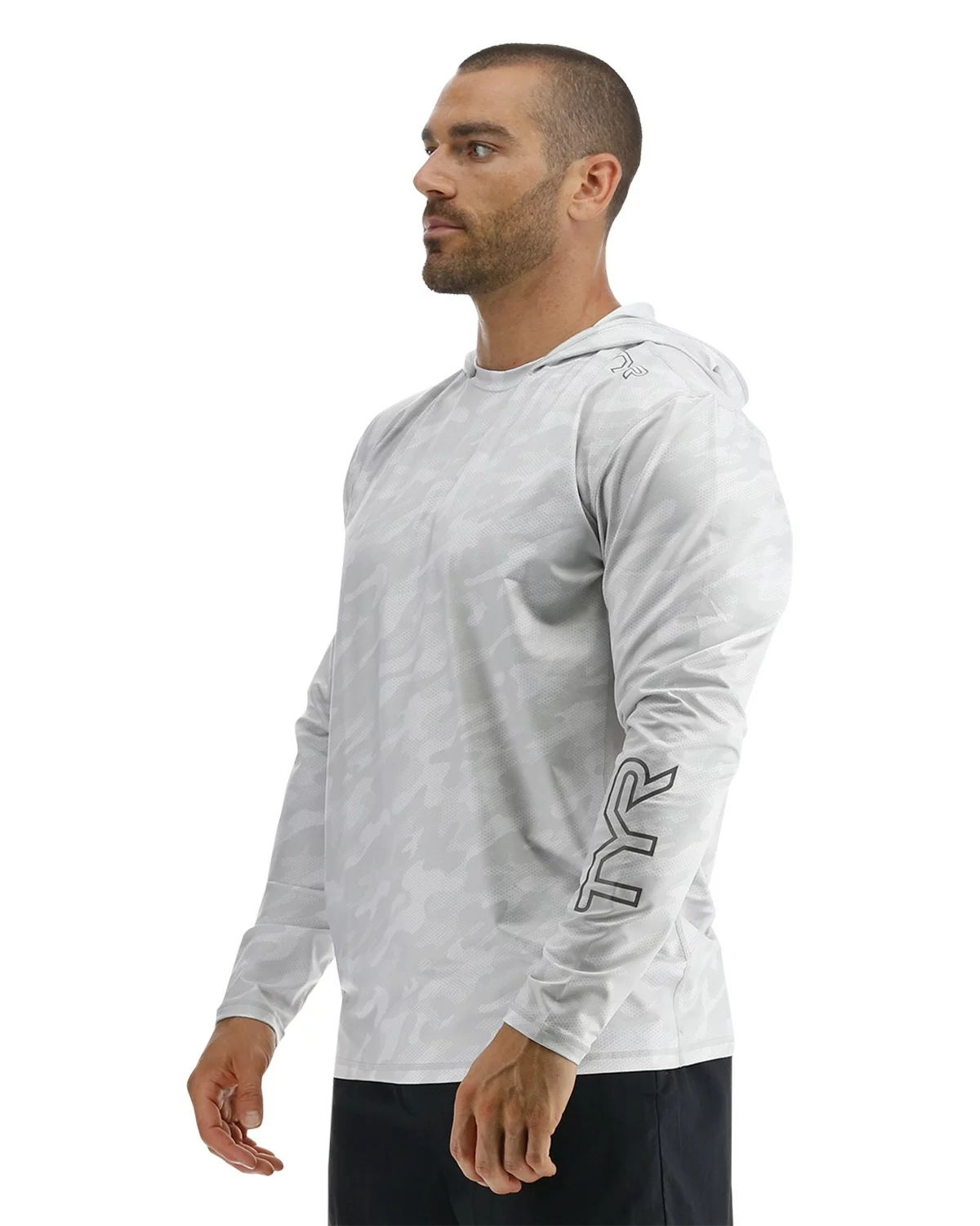 TYR SunDefense™ Men's Vented Hooded Shirt - Camohex 6 TYR SunDefense™ Men's Vented Hooded Shirt - Camohex - Image 4