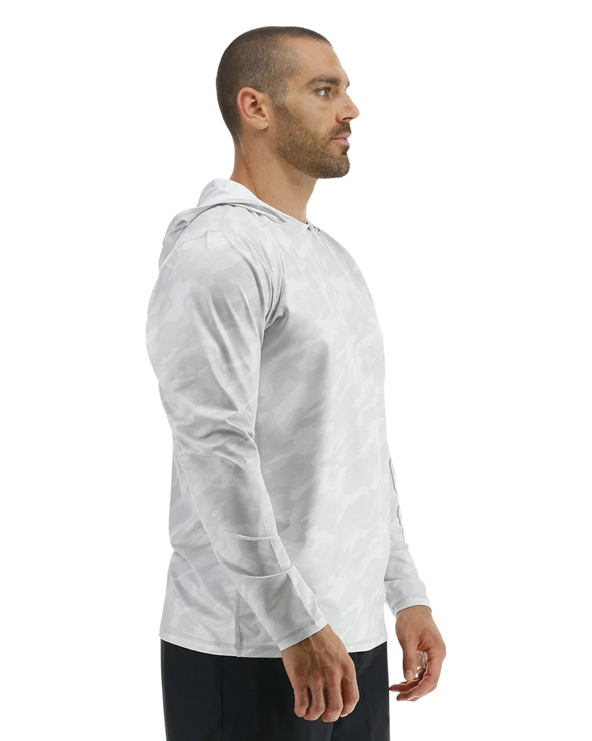 TYR SunDefense™ Men's Vented Hooded Shirt - Camohex 8 TYR SunDefense™ Men's Vented Hooded Shirt - Camohex - Image 6