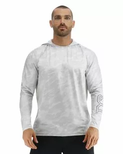 TYR SunDefense™ Men's Vented Hooded Shirt - Camohex