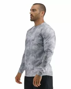 TYR SunDefense™ Men's Vented Long Sleeve Crew Shirt - Turbulent -TYR Sales PMLSTU7A 988 alt04